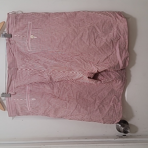 CHARLESTON TWILLS MEN'S  RED AND WHITE STRIPED SHORT 21 LONG SIZE 40 - Picture 3 of 9